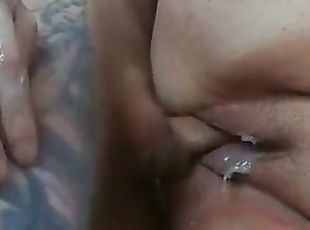 hårig, gigantisk, gammal, fitta-pussy, amatör, mogen, cumshot, mamma, creampie, bbw