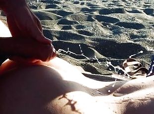 Real Amateur Couple BJ & Sex at Beach  Huge Cumshot  Beautiful Natu...