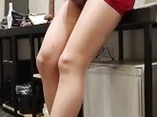 korean crossdresser solo pantyhose ass