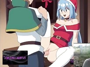 Konosuba Aqua and Satou Kazuma christmas Hentai uncensored rating 1...