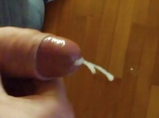 CloseUp Masturbation with Precum & a Lot of CUM on the floor before...