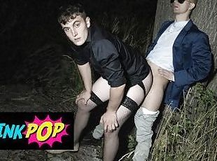 TWINKPOP - A Piss In The Woods Turns Into A Wild Fuck With Tom Baca...