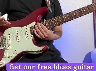 Easy 12-Bar Blues Rhythm Guitar with ONE Finger! Beginner Guitar Le...