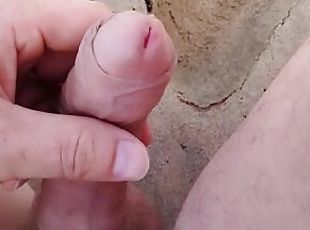 masturbation handjob on the beach looking at a naked woman walking ...