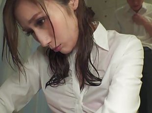 Japanese Julia Boin Woman Who Got Exposed At The Rain Shop - Wet Cl...