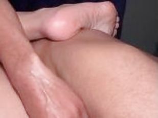 cul, amateur, ejaculation-sur-le-corps, ébène, énorme-bite, interracial, maison, latina, ejaculation-interne, couple