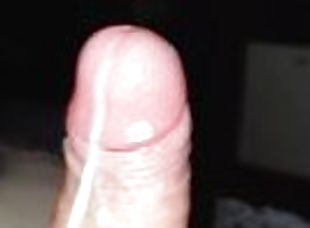 Powerful cumshot flying huge sperm trickles when masturbating on Mi...