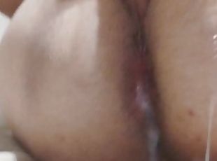 I creampie my own ass during self fuck. Close up view during anal m...