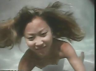 Teen kara blowjob in pool underwater - more of her at grope-cam.com...