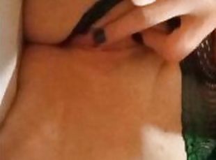 I love cumming secretly while my bf showers. Watch me touch my tigh...