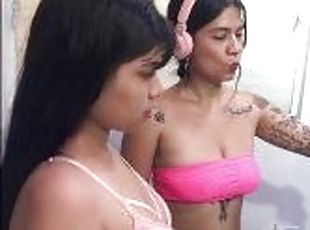 masturbação, orgasmo, cona-pussy, babes, ébona, lésbicas, adolescente, brinquedo, caseiro, latina