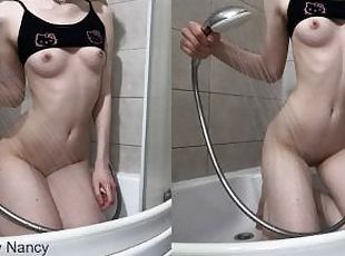 MINIATURE GIRL MASTURBATES IN THE SHOWER, CANT CONSISTENCY MOANING ...