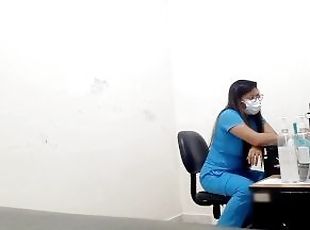 nurse conducts interview in her office and then gives intense blowj...