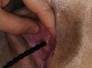 Sounding and edging  I love the feeling of sounds inside my peehole...