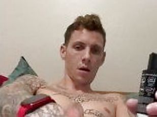 udløsning, bøsse, creampie, sperm, røv-butt, fetish, solo, twink, tatovering, pik