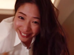 asiatisk, avsugning, creampie