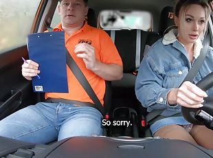 Driving exam went wrong - Blonde Wife Bad Driver Great Fuck - Karin...