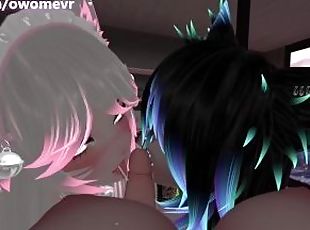 Needy Futanari Fucks a Horny Lesbian Couple In a Steamy POV Threeso...