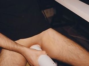 I jerk off with an electronic masturbator and think about your wife. Loud orgasm from Noel Dero