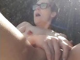 Fiona Fluxx GETS CAUGHT masturbating in the park!! But continues an...