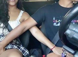 Horny passenger gets into Uber without panties and driver can't res...