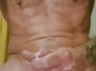 Solo wank with cum
