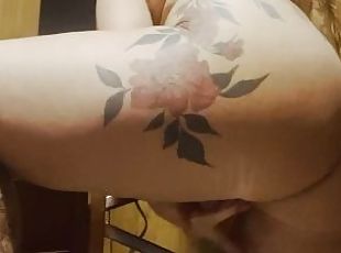 masturbare-masturbation, pasarica, amatori, jucarie, bbw, dulce, dildo, solo, uda, tatuaj