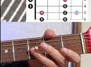 B? major pentatonic scale + ?3 open string position #guitarscales #...
