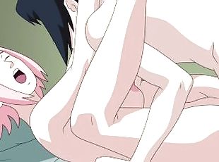 Sakura Sasuke sex Naruto Kunoichi Trainer Hentai Anime Cartoon tits...