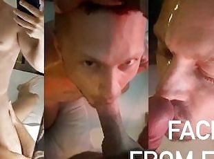 énorme, amateur, fellation, ejaculation-sur-le-corps, gay, sur-le-visage, ejaculation, bite