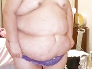 ssbbw gets ready to go out....see how my panties don't fit over my ...