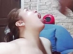 asiatisk, gammel, amatør, blowjob, cumshot, ung-18, eldre-older, gammel-og-ung, virkelig