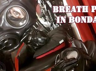 Breath Play in Rubber Bondage - Lady Bellatrix doing weird things in gasmasks