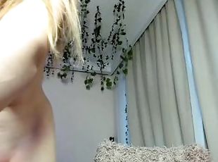 gros-nichons, masturbation, orgasme, public, amateur, maison, blonde, mignonne, seins, fétiche