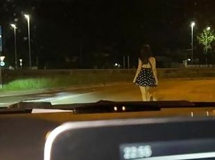 Italian escort picked up on the street and fucked in the car by an ...