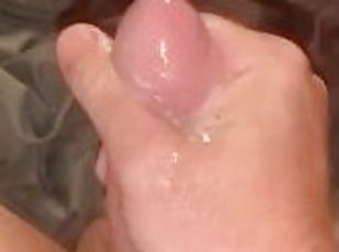 masturbation, amatör, mogen, cumshot, ensam, kuk