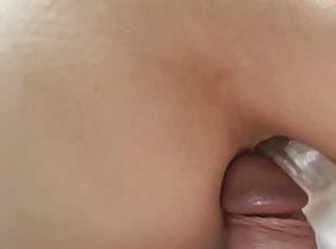 amatør, anal, teenager, legetøj, dobbelt, blond, snæver, dildo, lille, pik