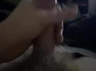 Jerking off cum shot