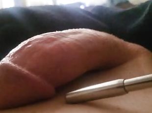 masturbation, amateur, énorme-bite, jouet, solo, bite, taquinerie