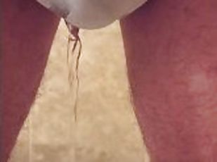Cross dresser pisses panties in gym shower while other people in fr...