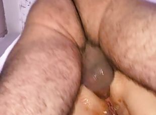 Step dad fucks stepdaughter ass rough hard anal in bathroom while I...