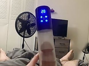 Sex toy Review Penis Pump on thick BWC until HUGE CUMSHOT [HOT!] SOLO MALE MOANING