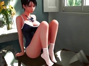 lielās-krūtis, anime, hentai, 3d, bumbulīši