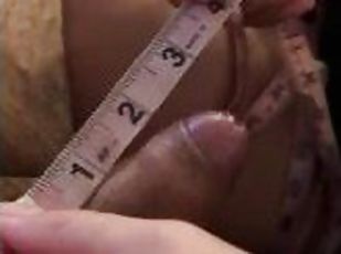 Wife measuring tiny cock length and girth per fan request - we didn...