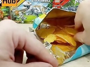 POV: I'm eating cheese chips before unboxing new Lego minifigures