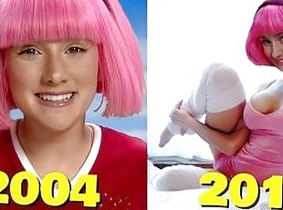 Stephanie from a Lazy town has grown up and rides her pink pussy on...