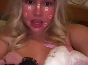 My breasts are too big for TikTok so I had to use plush tunes to cover my big massive breasts.