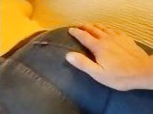 Touching the butt of jeans