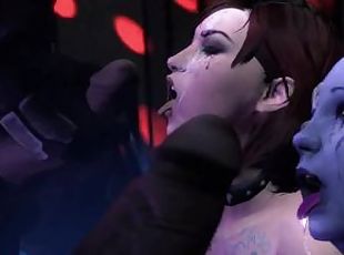 Liara, Miranda, and Shepard are sex slaves for alien monster cocks ...