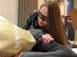 Anal fucking for slut with shopping bag on the head. Full video on ...